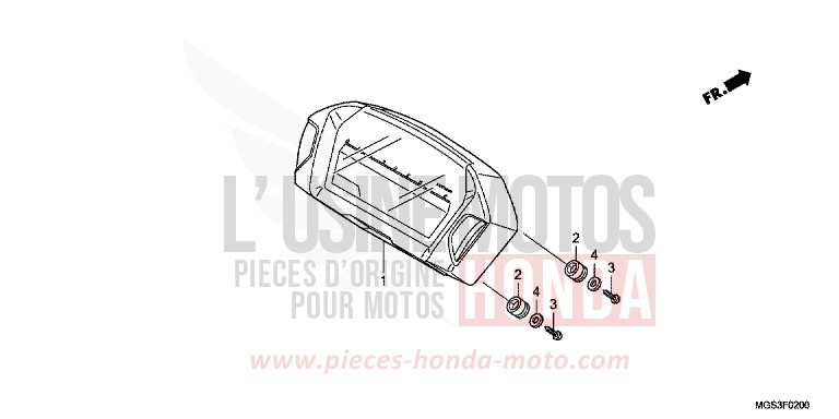 COMPTEUR de NC700X Boîte Méca PEARL SUNBEAM WHITE (NHA66) 2012